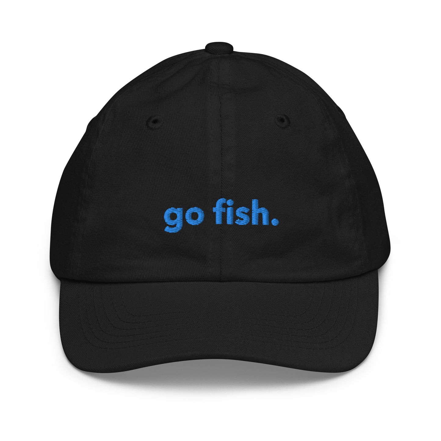 “go fish.” & School of fishes Embroidered Youth Baseball Cap