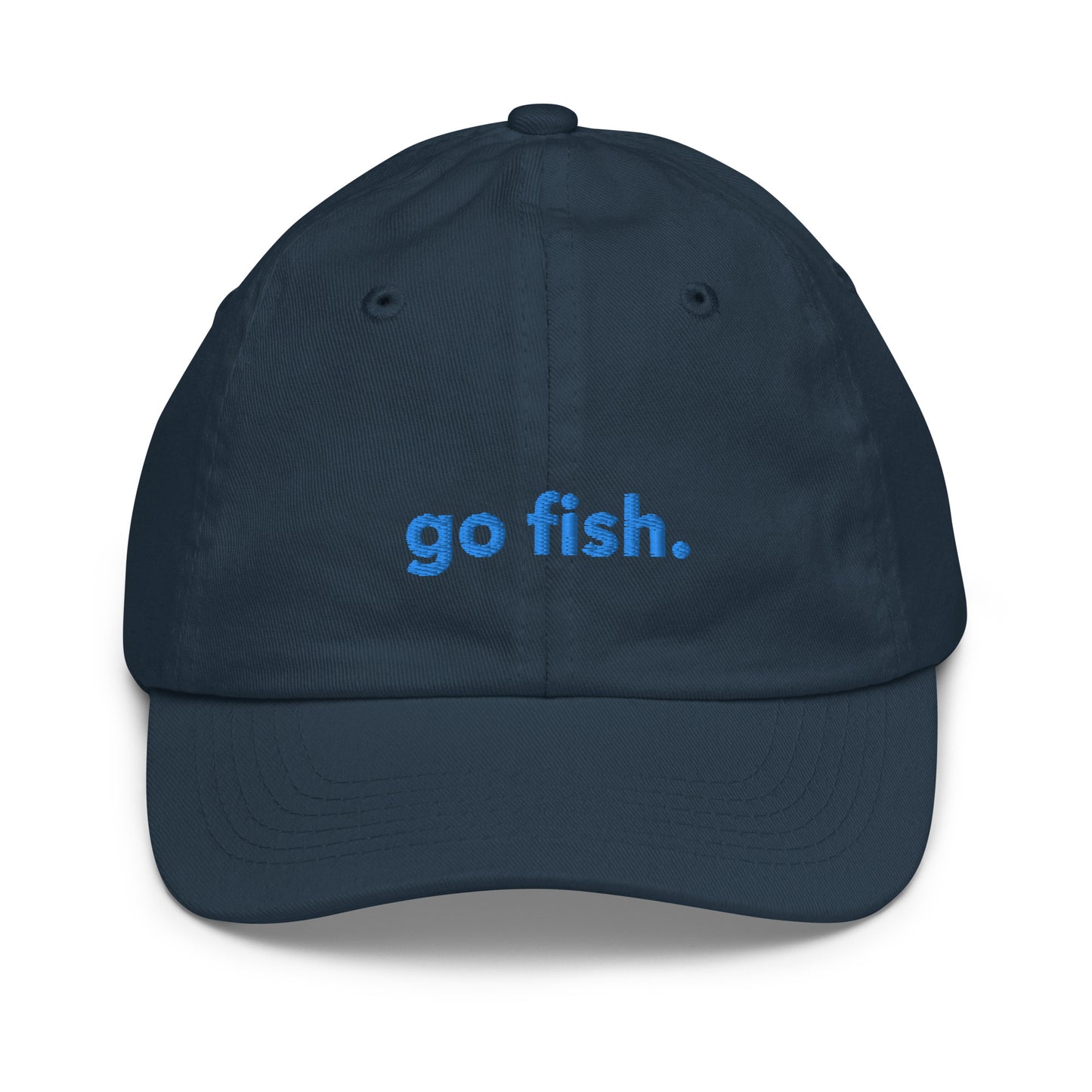“go fish.” & School of fishes Embroidered Youth Baseball Cap