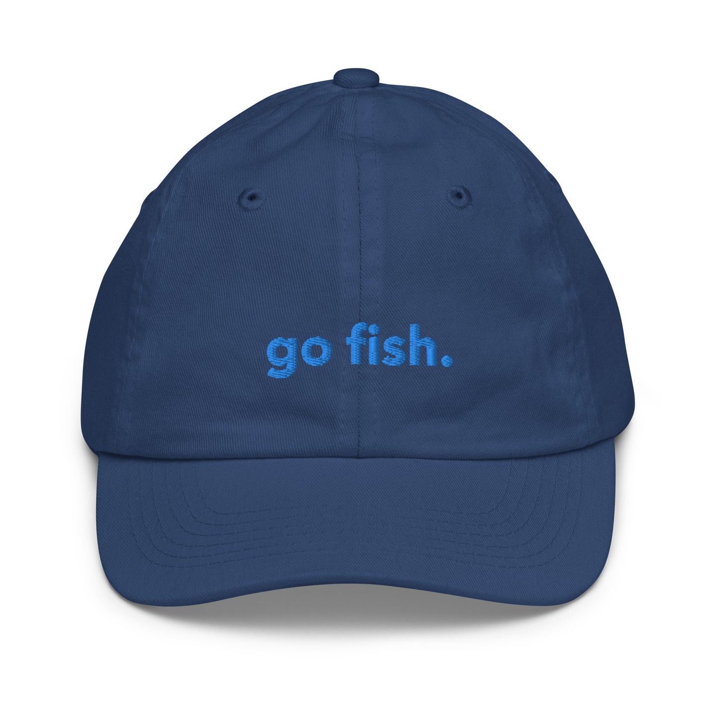 “go fish.” & School of fishes Embroidered Youth Baseball Cap