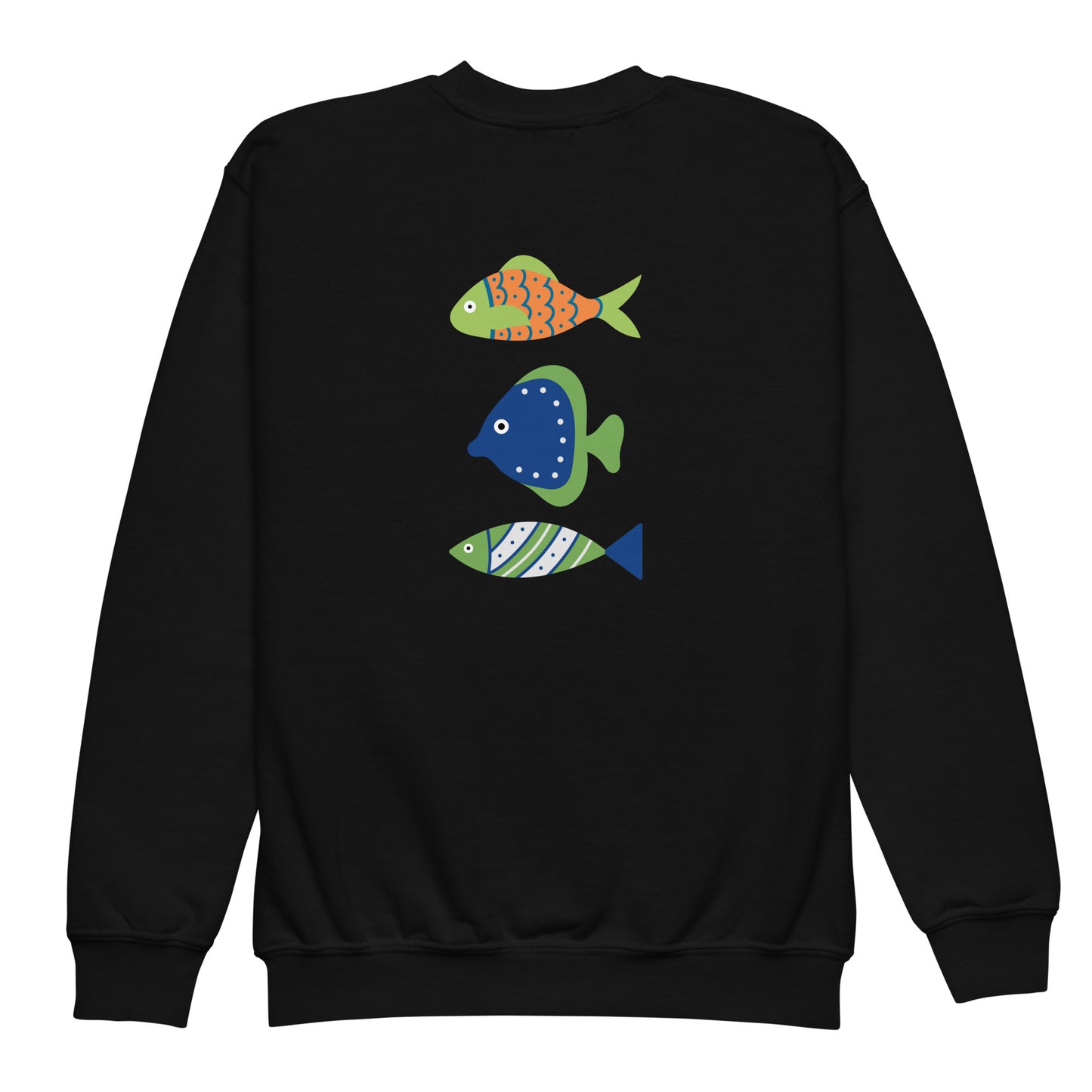 “gofish.”EmbroideredYouth crewneck sweatshirt