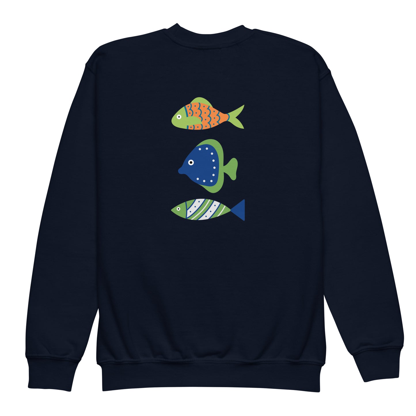 “gofish.”EmbroideredYouth crewneck sweatshirt