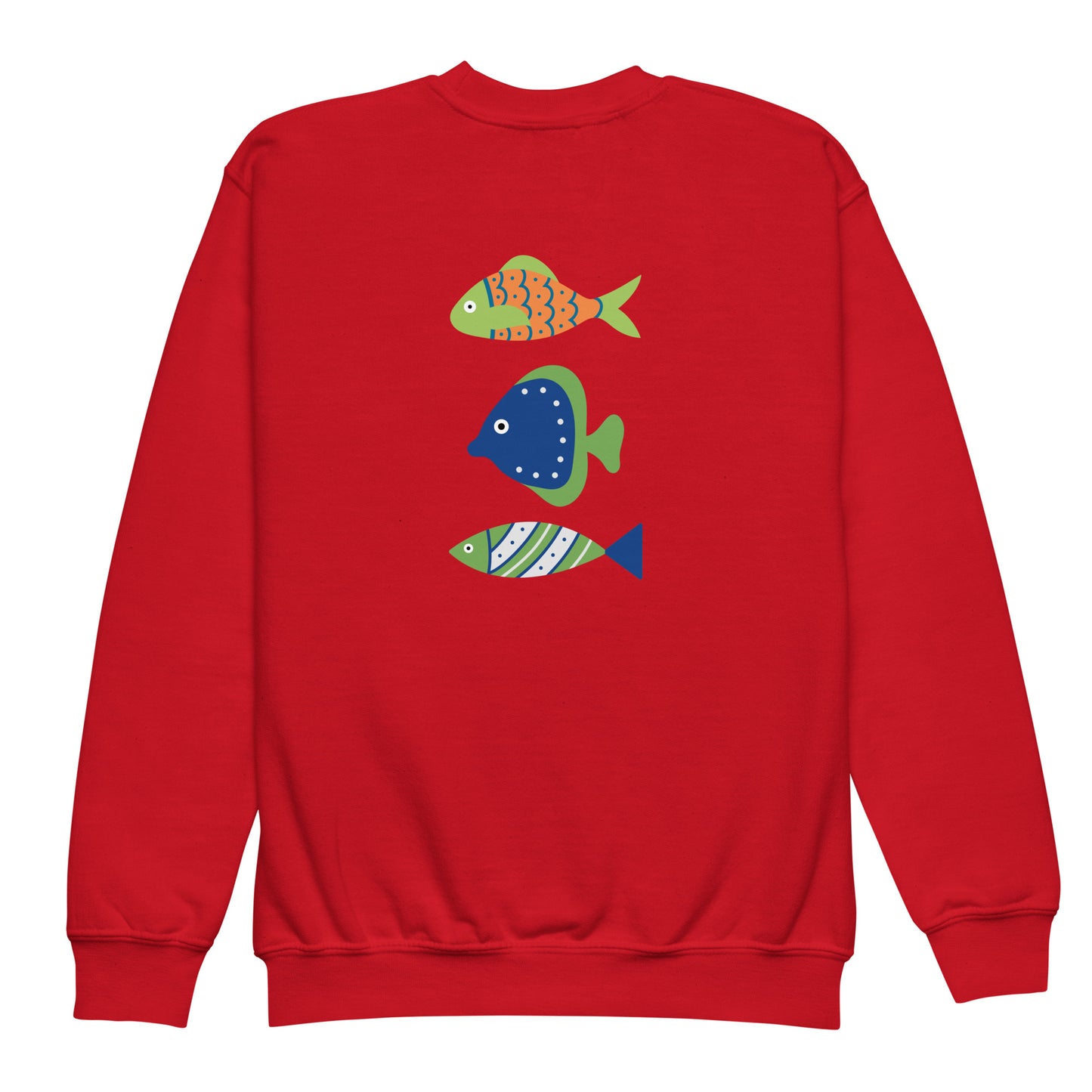 “gofish.”EmbroideredYouth crewneck sweatshirt
