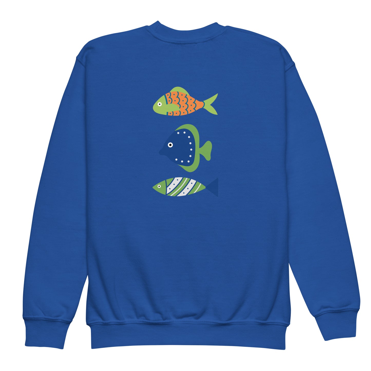 “gofish.”EmbroideredYouth crewneck sweatshirt