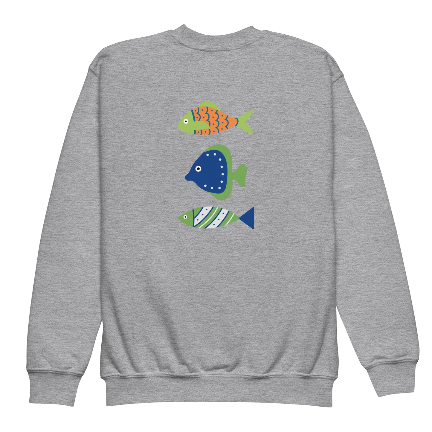 “gofish.”EmbroideredYouth crewneck sweatshirt